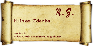 Multas Zdenka névjegykártya